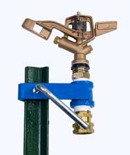 T Post Sprinkler, Buckner-Storm Three-Quarter Inch Full Circle Brass Impact Sprinkler